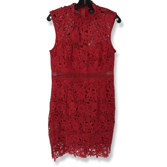 Bardot Brand New with tags, Elegant Red Lace Dress - Picture 2 of 7